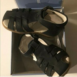 Jacadi toddler leather navy sandals